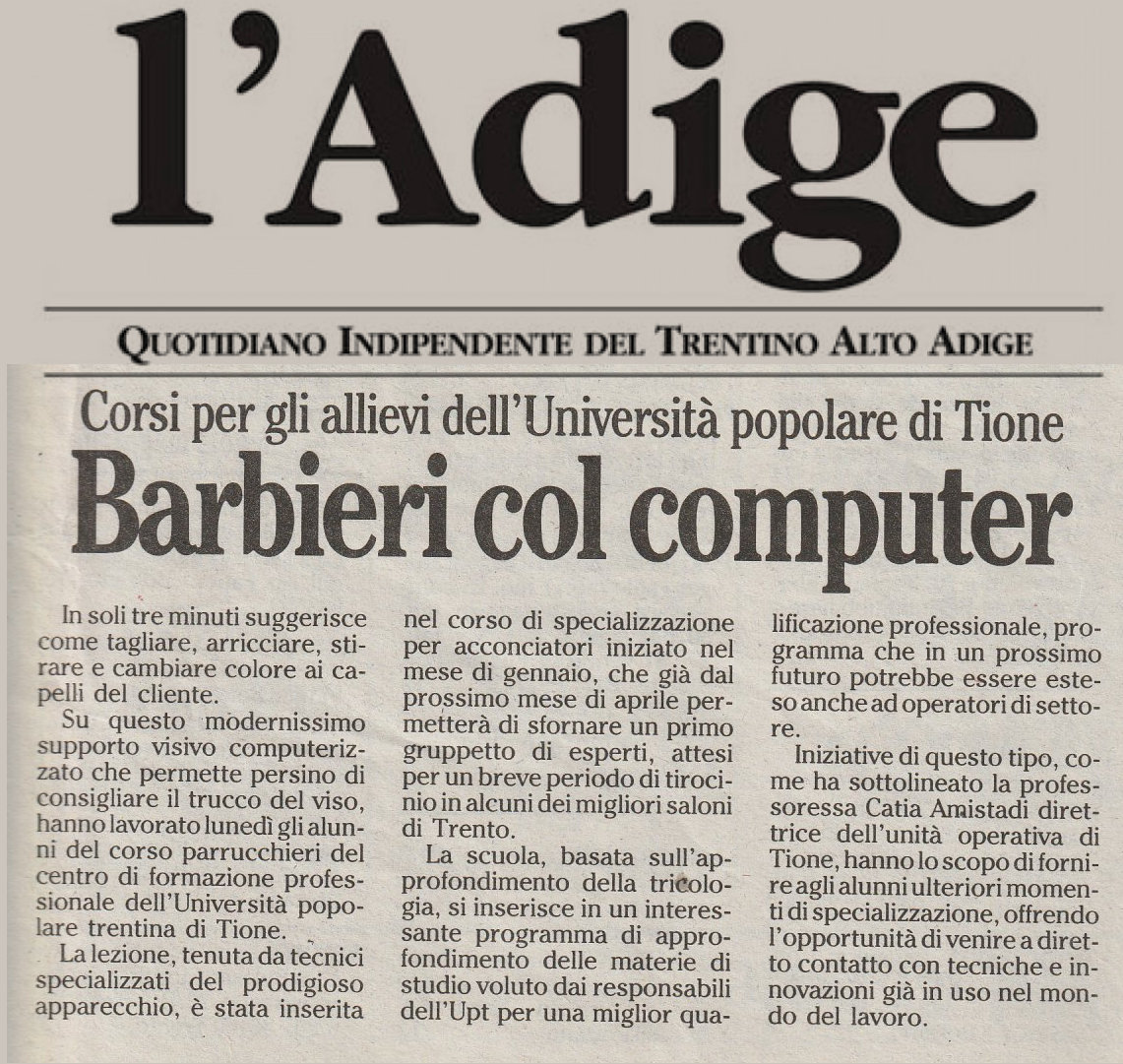 L'Adige — Barbieri al computer